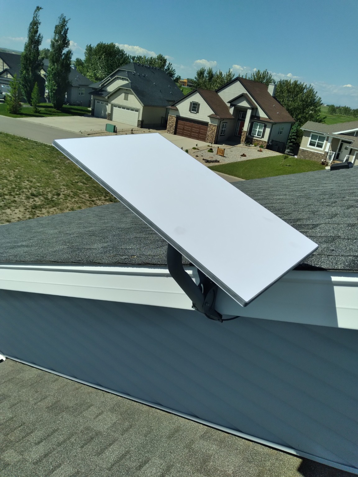 Starlink roof mount on a residential property